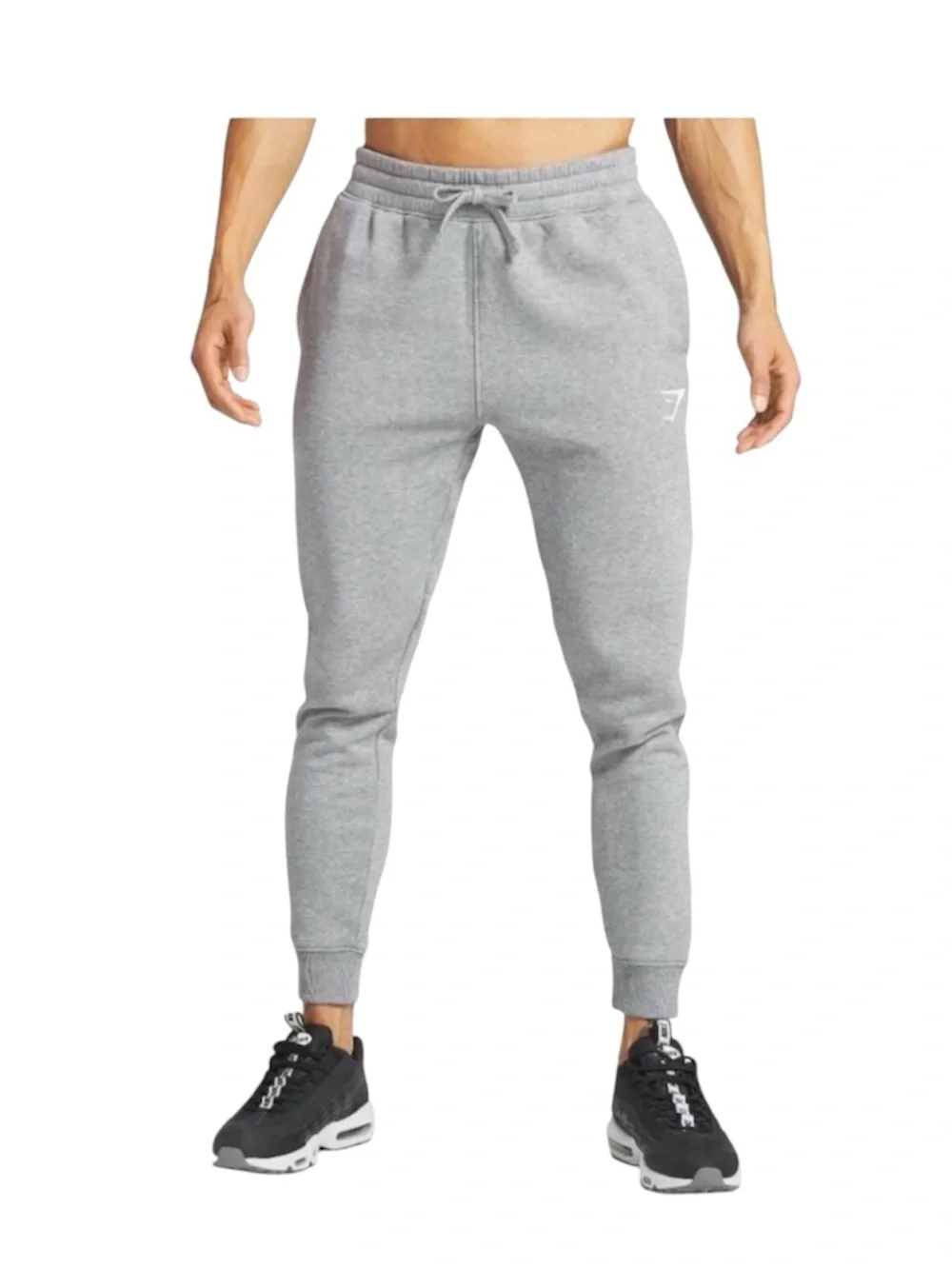 Gymshark Men's Light Grey Tapered Jogger Sweatpants EUC